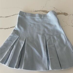 Zara Powder Blue Pleated A-Line Skirt